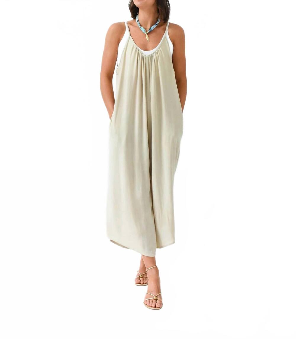 NEW HUNTER & BROWN jump into linen jumpsuit in hemp